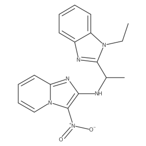 N-(1-(1-Ethyl-1H-benzo[d]imidazol-2-yl)ethyl)-3-nitroimidazo[1,2-a]pyridin-2-amine Structure