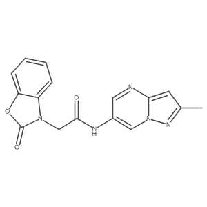 N-(2-methylpyrazolo[1,5-a]pyrimidin-6-yl)-2-(2-oxobenzo[d]oxazol-3(2H)-yl)acetamide Structure