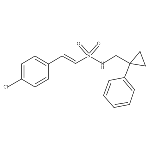 (E)-2-(4-Chlorophenyl)-N-[(1-phenylcyclopropyl)methyl]ethenesulfonamide Structure