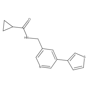 N-{[5-(thiophen-3-yl)pyridin-3-yl]methyl}cyclopropanecarboxamide Structure