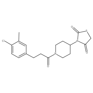 3-(1-(3-(4-Chloro-3-methylphenyl)propanoyl)piperidin-4-yl)thiazolidine-2,4-dione Structure