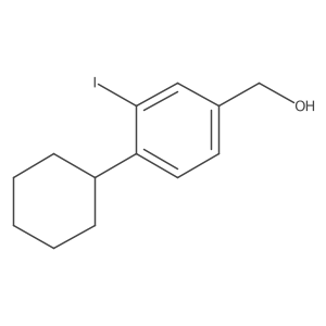 (4-Cyclohexyl-3-iodophenyl)methanol Structure