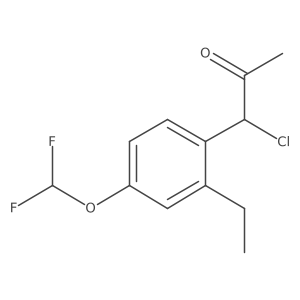 1-Chloro-1-(4-(difluoromethoxy)-2-ethylphenyl)propan-2-one Structure