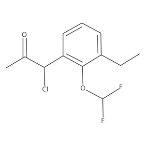 1-Chloro-1-(2-(difluoromethoxy)-3-ethylphenyl)propan-2-one Structure