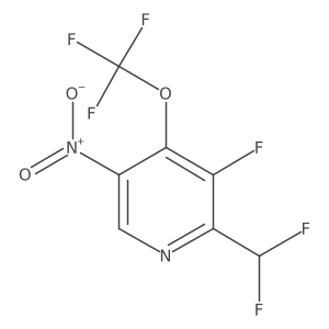 2-(Difluoromethyl)-3-fluoro-5-nitro-4-(trifluoromethoxy)pyridine Structure