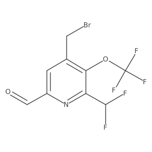4-(Bromomethyl)-6-(difluoromethyl)-5-(trifluoromethoxy)picolinaldehyde Structure