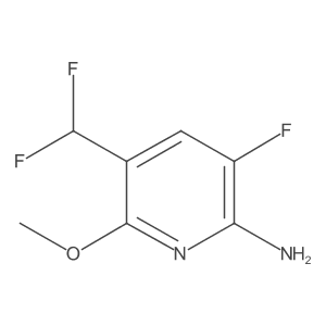 5-(Difluoromethyl)-3-fluoro-6-methoxypyridin-2-amine结构式