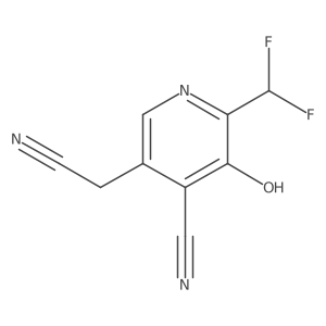 5-(Cyanomethyl)-2-(difluoromethyl)-3-hydroxyisonicotinonitrile Structure