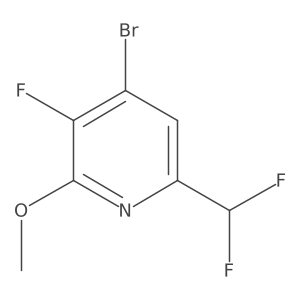 4-Bromo-6-(difluoromethyl)-3-fluoro-2-methoxypyridine Structure