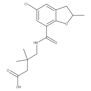 4-[[(5-Chloro-2,3-dihydro-2-methyl-7-benzofuranyl)carbonyl]amino]-3,3-dimethylbutanoic acid结构式