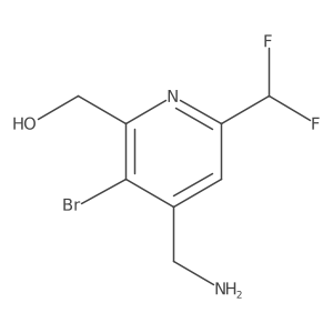 (4-(Aminomethyl)-3-bromo-6-(difluoromethyl)pyridin-2-yl)methanol Structure