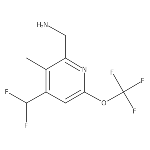 2-(Aminomethyl)-4-(difluoromethyl)-3-methyl-6-(trifluoromethoxy)pyridine结构式