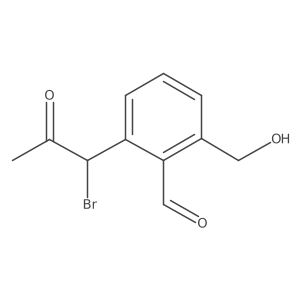 2-(1-Bromo-2-oxopropyl)-6-(hydroxymethyl)benzaldehyde结构式