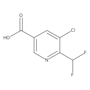 5-Chloro-6-(difluoromethyl)nicotinic acid Structure