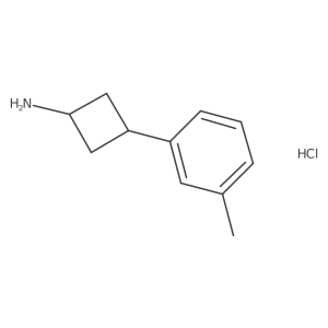 3-(3-Methylphenyl)cyclobutan-1-amine hydrochloride结构式