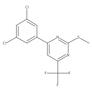 6-(3,5-Dichlorophenyl)-2-methylthio-4-(trifluoromethyl)pyrimidine结构式