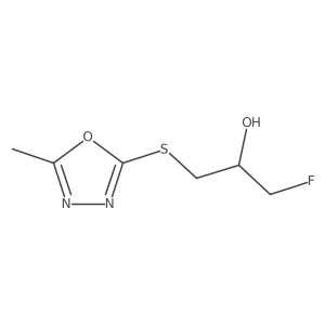 1-Fluoro-3-[(5-methyl-1,3,4-oxadiazol-2-yl)sulfanyl]propan-2-ol Structure