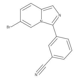 3-(6-Bromoimidazo[1,5-a]pyridin-3-yl)benzonitrile结构式