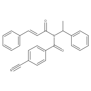 4-Cyano-N-(1-oxo-3-phenyl-2-propen-1-yl)-N-(1-phenylethyl)benzamide Structure