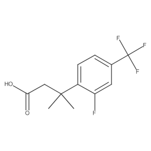 3-[2-Fluoro-4-(trifluoromethyl)phenyl]-3-methylbutanoic acid结构式