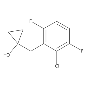 1-[(2-Chloro-3,6-difluorophenyl)methyl]cyclopropan-1-ol结构式