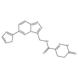 6-oxo-N-((6-(thiophen-2-yl)-[1,2,4]triazolo[4,3-b]pyridazin-3-yl)methyl)-1,4,5,6-tetrahydropyridazine-3-carboxamide结构式