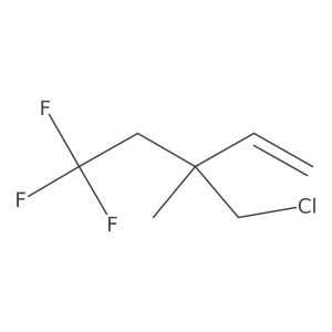 3-(Chloromethyl)-5,5,5-trifluoro-3-methylpent-1-ene结构式