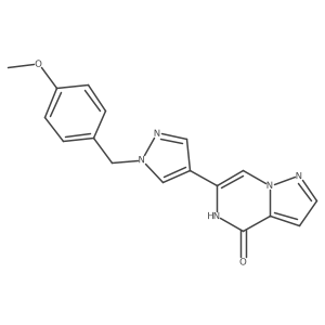 6-[1-[(4-Methoxyphenyl)methyl]-1h-pyrazol-4-yl]pyrazolo[1,5-a]pyrazin-4(5h)-one Structure