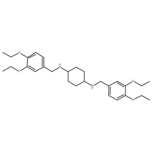 Rel-(1R,4R)-N1,N4-bis(3,4-diethoxybenzyl)cyclohexane-1,4-diamine结构式
