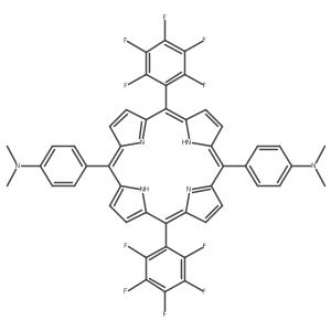 4,4'-(10,20-Bis(perfluorophenyl)porphyrin-5,15-diyl)bis(N,N-dimethylaniline)结构式