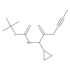 tert-butyl N-(1-cyclopropyl-2-oxohex-4-yn-1-yl)carbamate结构式