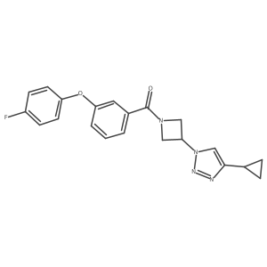 (3-(4-cyclopropyl-1H-1,2,3-triazol-1-yl)azetidin-1-yl)(3-(4-fluorophenoxy)phenyl)methanone Structure