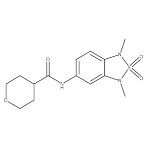 N-(1,3-dimethyl-2,2-dioxido-1,3-dihydrobenzo[c][1,2,5]thiadiazol-5-yl)tetrahydro-2H-pyran-4-carboxamide Structure