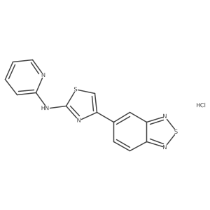 4-(benzo[c][1,2,5]thiadiazol-5-yl)-N-(pyridin-2-yl)thiazol-2-amine hydrochloride Structure