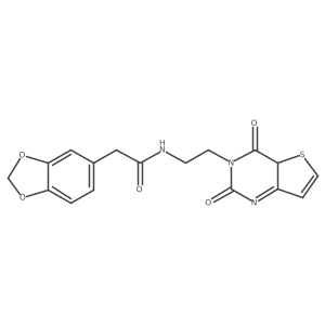 2-(1,3-benzodioxol-5-yl)-N-[2-(2,4-dioxo-4aH-thieno[3,2-d]pyrimidin-3-yl)ethyl]acetamide结构式