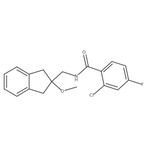 2-chloro-4-fluoro-N-((2-methoxy-2,3-dihydro-1H-inden-2-yl)methyl)benzamide Structure