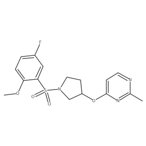 4-{[1-(5-Fluoro-2-methoxybenzenesulfonyl)pyrrolidin-3-yl]oxy}-2-methylpyrimidine结构式