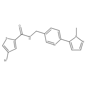 4-bromo-N-((6-(1-methyl-1H-pyrazol-5-yl)pyridin-3-yl)methyl)thiophene-2-carboxamide Structure