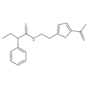 N-(2-(5-acetylthiophen-2-yl)ethyl)-2-phenylbutanamide Structure