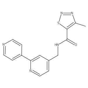 N-([2,4'-bipyridin]-4-ylmethyl)-4-methyl-1,2,3-thiadiazole-5-carboxamide Structure