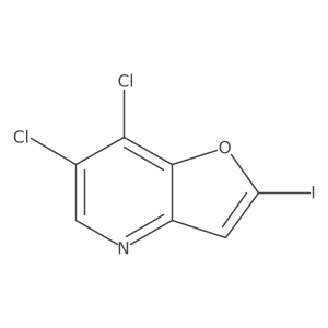 6,7-Dichloro-2-iodofuro[3,2-B]pyridine Structure