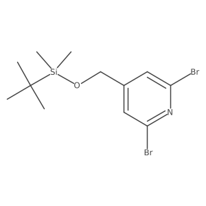2,6-Dibromo-4-[[[(1,1-dimethylethyl)dimethylsilyl]oxy]methyl]pyridine结构式