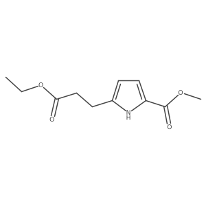 Methyl 5-(3-ethoxy-3-oxopropyl)-1H-pyrrole-2-carboxylate结构式