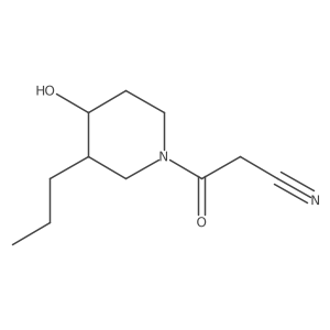 3-(4-Hydroxy-3-propylpiperidin-1-yl)-3-oxopropanenitrile Structure