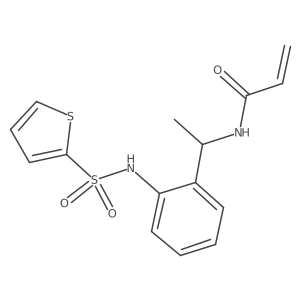 N-{1-[2-(thiophene-2-sulfonamido)phenyl]ethyl}prop-2-enamide Structure