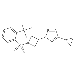 4-cyclopropyl-1-(1-((2-(trifluoromethyl)phenyl)sulfonyl)azetidin-3-yl)-1H-1,2,3-triazole Structure