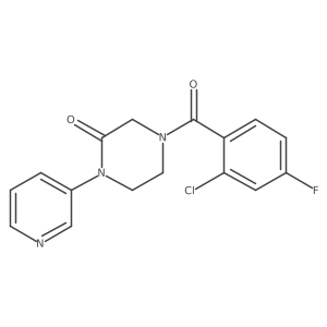 4-(2-Chloro-4-fluorobenzoyl)-1-(pyridin-3-yl)piperazin-2-one Structure