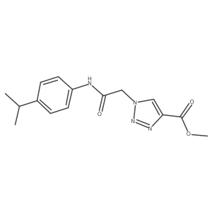 methyl 1-({[4-(propan-2-yl)phenyl]carbamoyl}methyl)-1H-1,2,3-triazole-4-carboxylate结构式