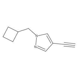 1-(cyclobutylmethyl)-4-ethynyl-1H-pyrazole结构式