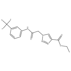 ethyl 1-({[3-(trifluoromethyl)phenyl]carbamoyl}methyl)-1H-1,2,3-triazole-4-carboxylate结构式